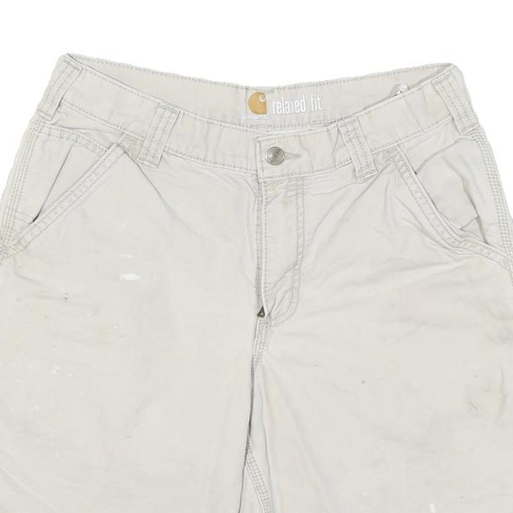 CARHARTT Mens Shorts Beige Casual Relaxed Fit M W31 Durable Cotton Blend