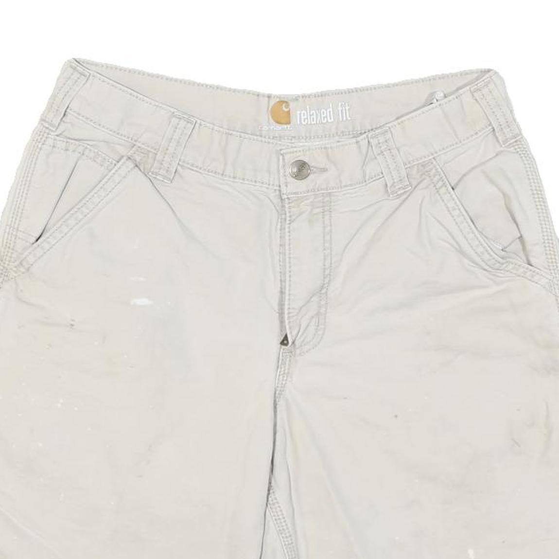 CARHARTT Mens Shorts Beige Casual Relaxed Fit M W31 Durable Cotton Blend