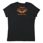 HARLEY DAVIDSON Womens Black Ride Free Graphic T-Shirt 2XL Short Sleeve V-Neck
