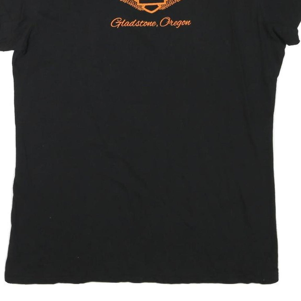 HARLEY DAVIDSON Womens Black Ride Free Graphic T-Shirt 2XL Short Sleeve V-Neck