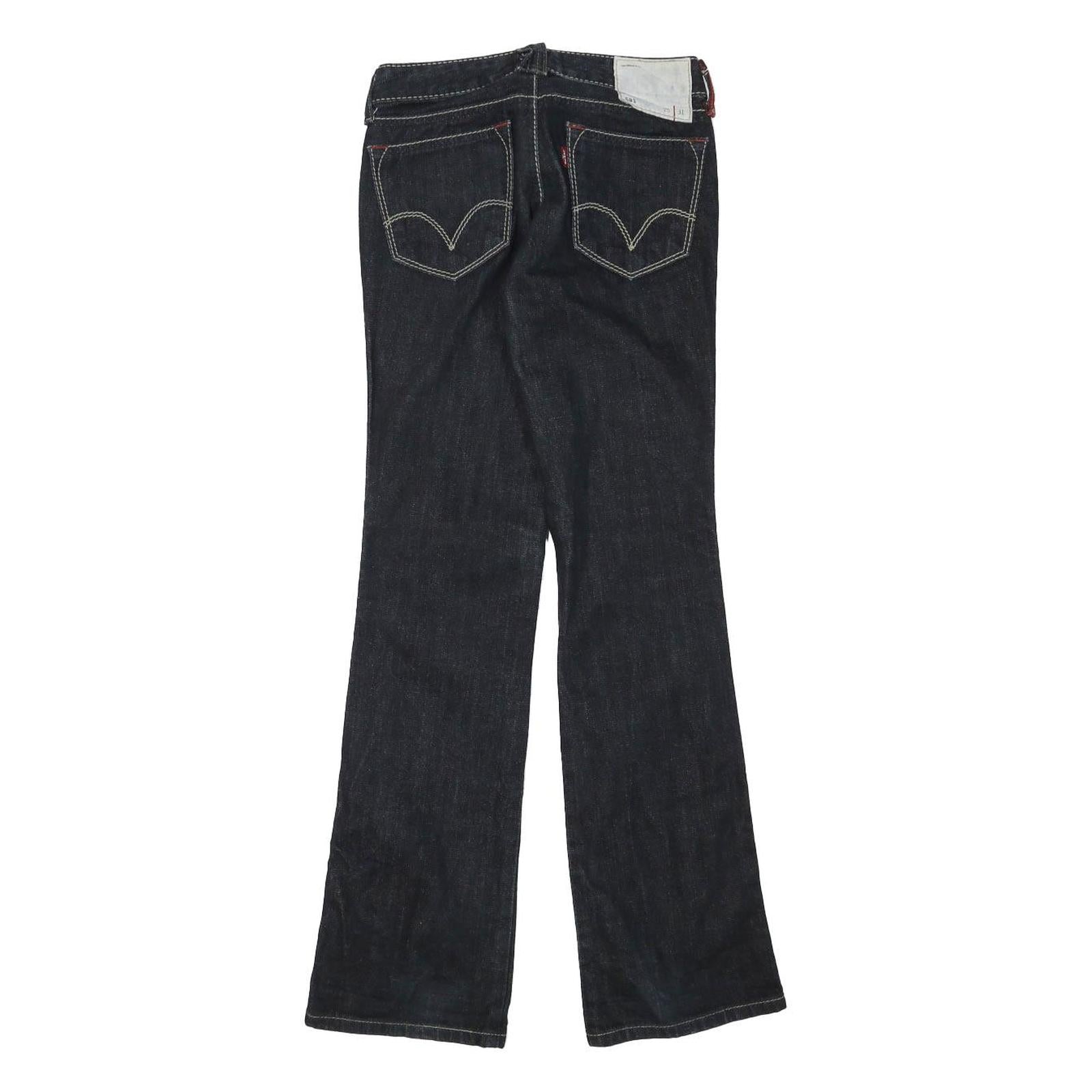 LEVI'S 503 Womens Blue Regular Bootcut Denim Raw Cotton Blend W26 L30 Zip