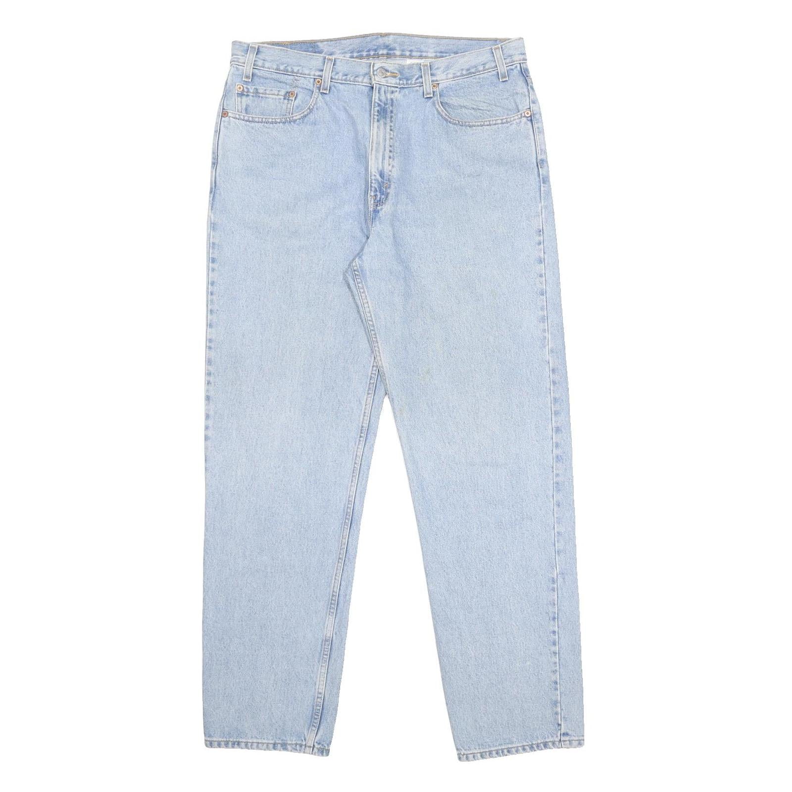 LEVI'S 550 Tapered Mens Jeans Light Blue Relaxed Denim W38 L34 Classic Cotton