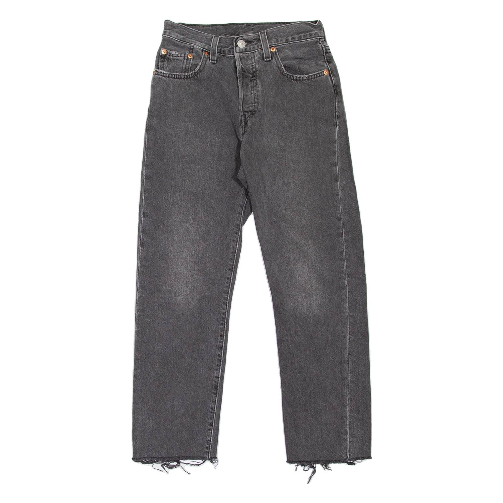 LEVI'S 501 Jeans Womens Grey Regular Straight W24 L26
