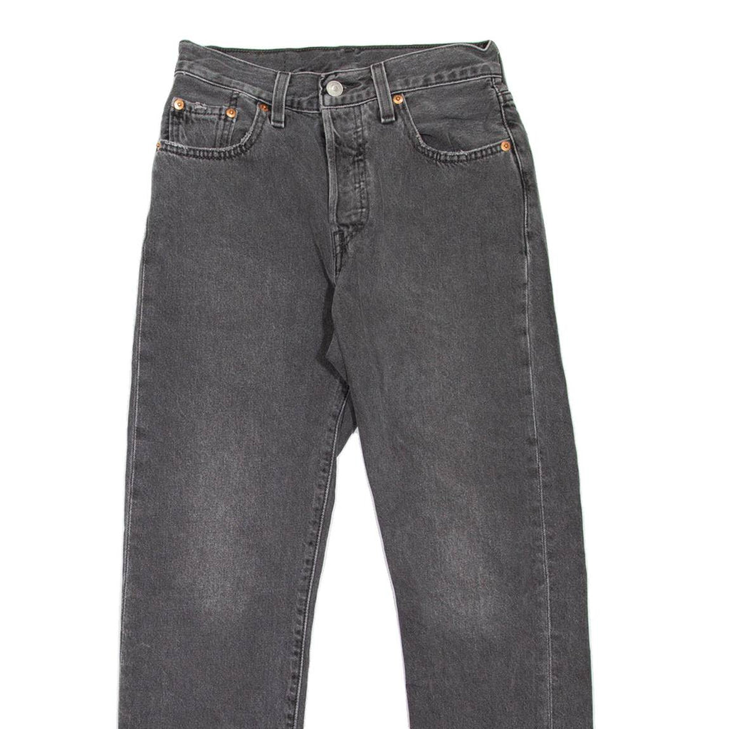 LEVI'S 501 Jeans Womens Grey Regular Straight W24 L26