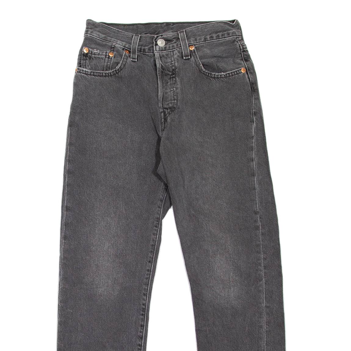 LEVI'S 501 Jeans Womens Grey Regular Straight W24 L26