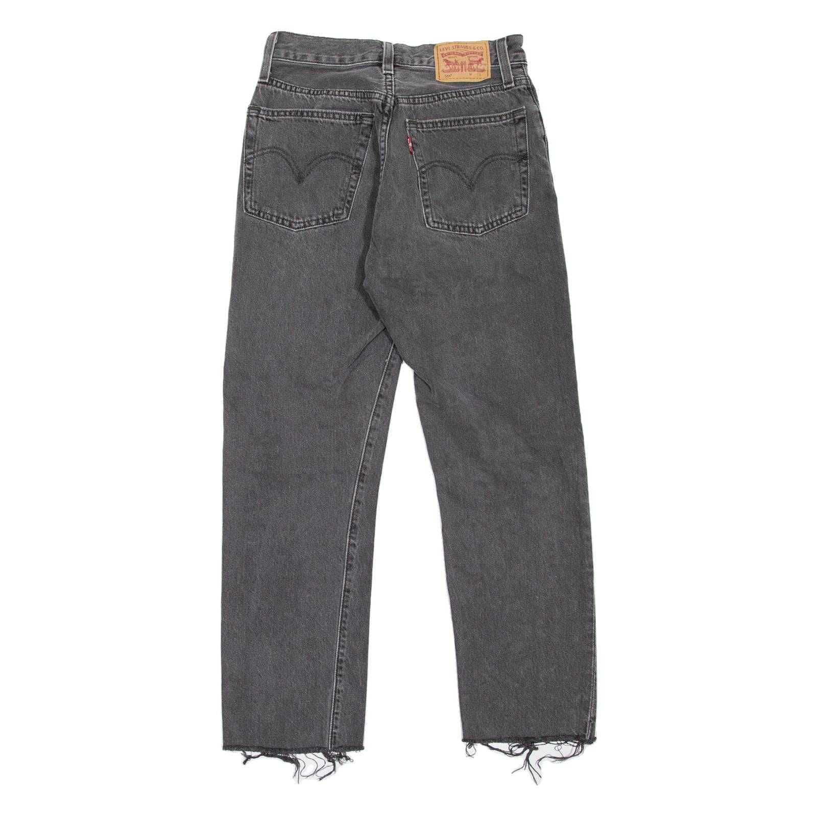 LEVI'S 501 Jeans Womens Grey Regular Straight W24 L26