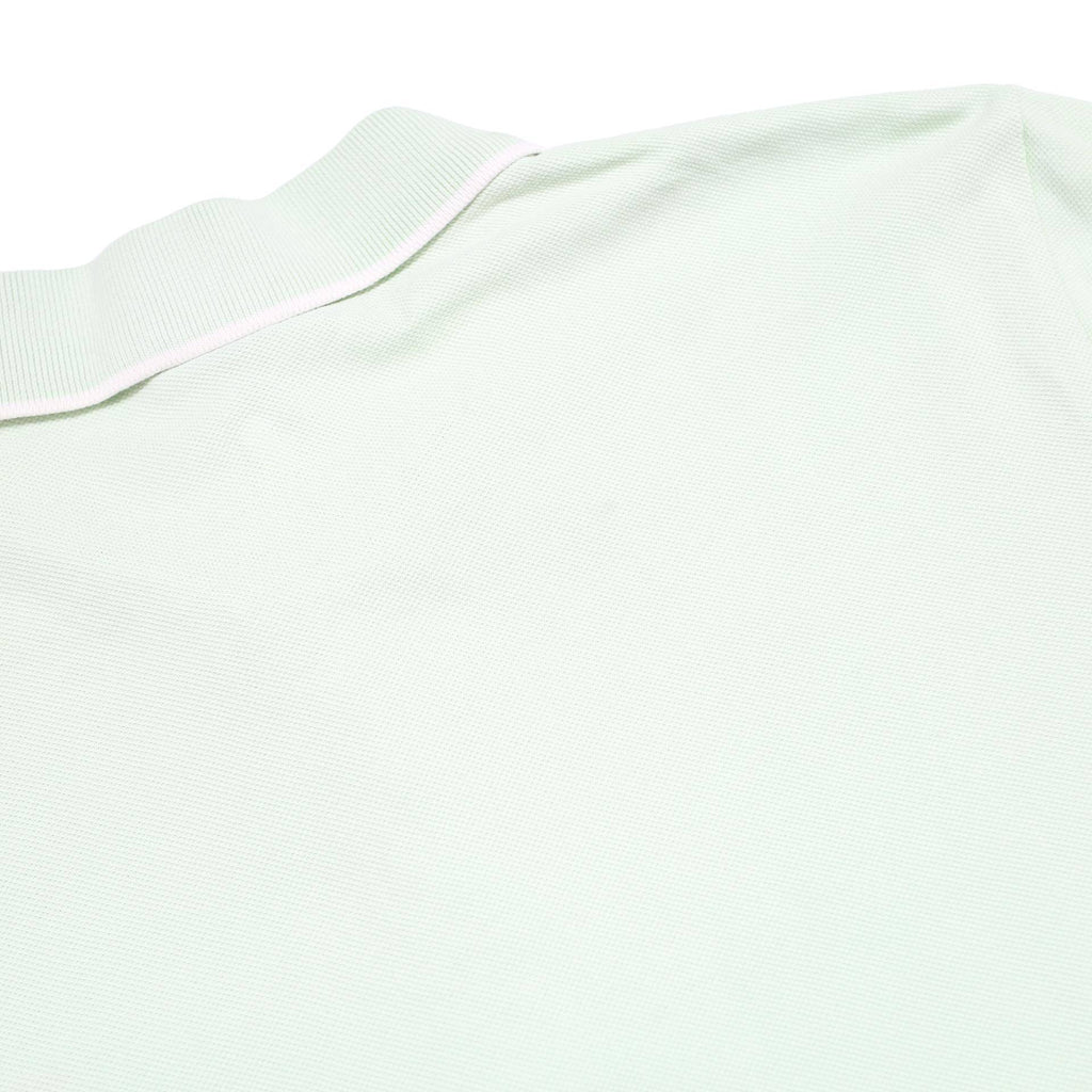ELLESSE Mens Light Green & White Short Sleeve Plain S Polo Shirt Cotton