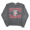 CHAMPION Mens Grey Wisconsin Badgers Crew Neck M Cotton Blend Sweatshirt