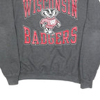 CHAMPION Mens Grey Wisconsin Badgers Crew Neck M Cotton Blend Sweatshirt