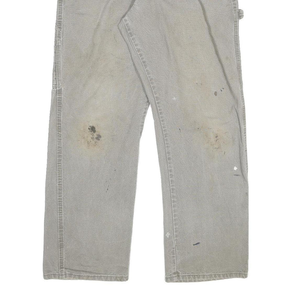 CARHARTT Mens Cotton Blend Beige Regular Straight Trousers W32 L30 Workwear