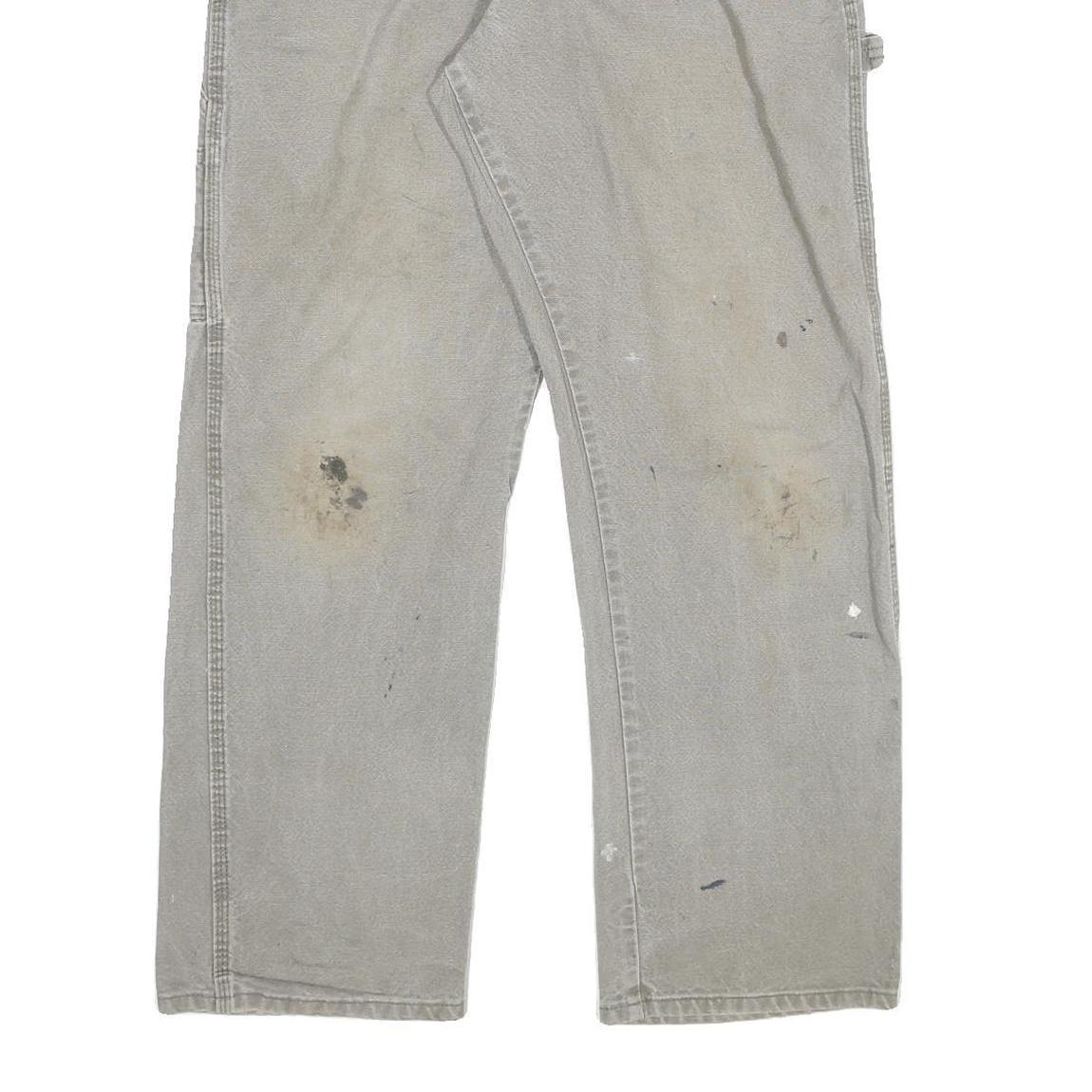 CARHARTT Mens Cotton Blend Beige Regular Straight Trousers W32 L30 Workwear