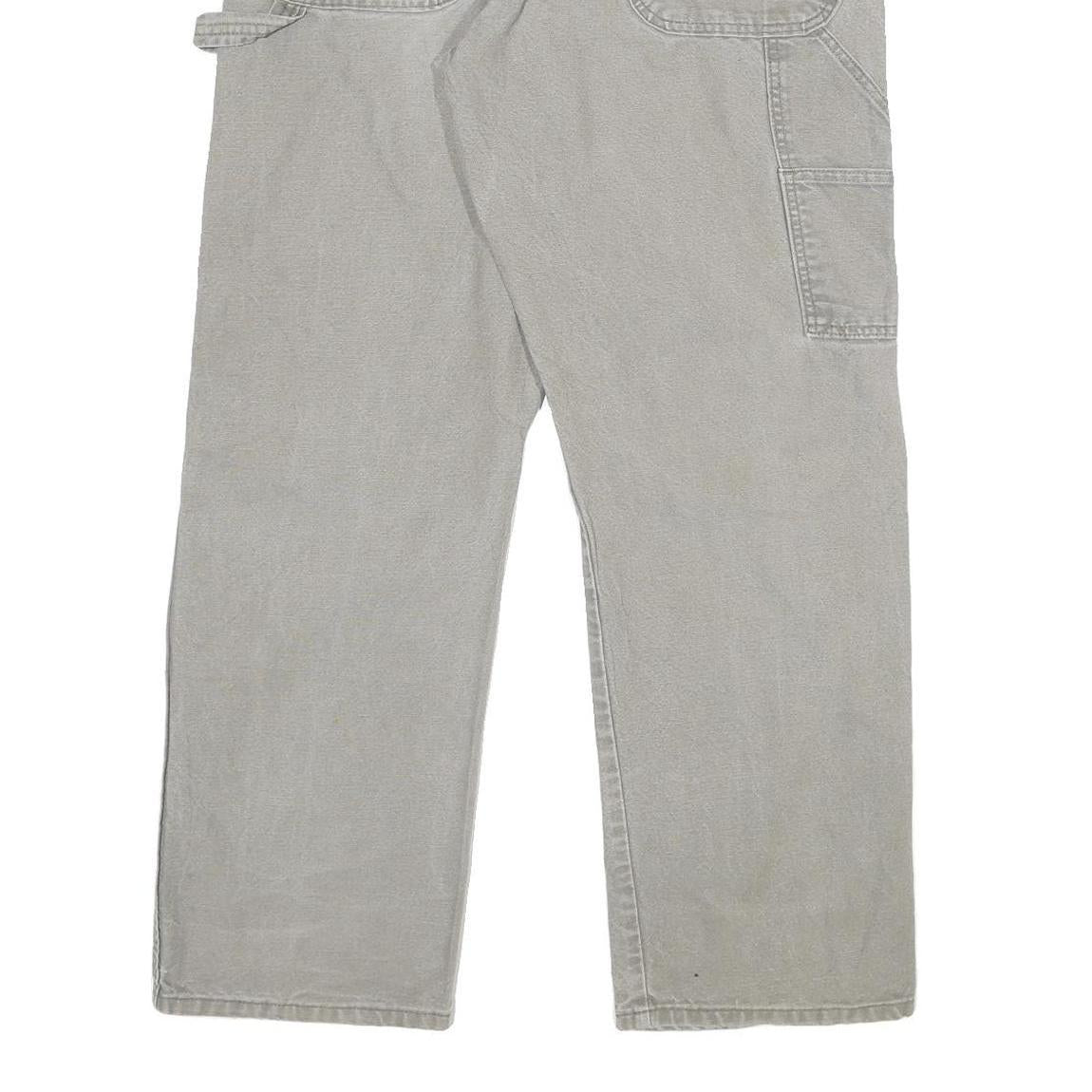 CARHARTT Mens Cotton Blend Beige Regular Straight Trousers W32 L30 Workwear