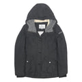 WOOLRICH Womens Black Synthetic Hooded Jacket S Zip Outdoor Winter Coat