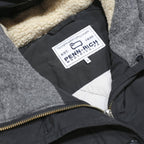 WOOLRICH Womens Black Synthetic Hooded Jacket S Zip Outdoor Winter Coat
