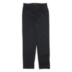 RIDERS Mens Cotton Blend Black Regular Fit Straight Leg Trousers W32 L34 Casual