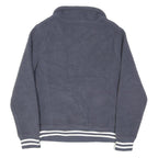 CHAMPION Womens Blue Fleece Jumper Quarter Zip Polyester Blend M