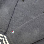 CHAMPION Womens Blue Fleece Jumper Quarter Zip Polyester Blend M