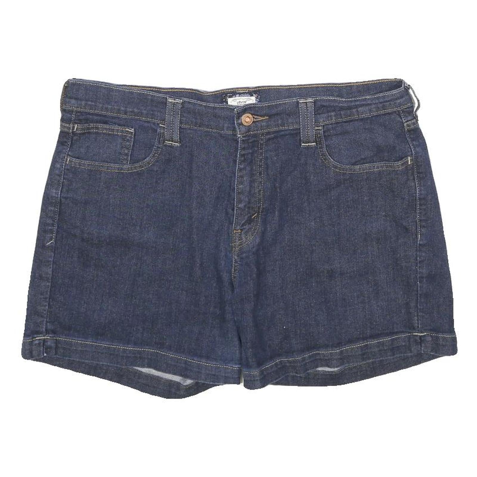 LEVI'S Womens Denim Blue Cotton Blend Casual Shorts L W34 Classic Fit