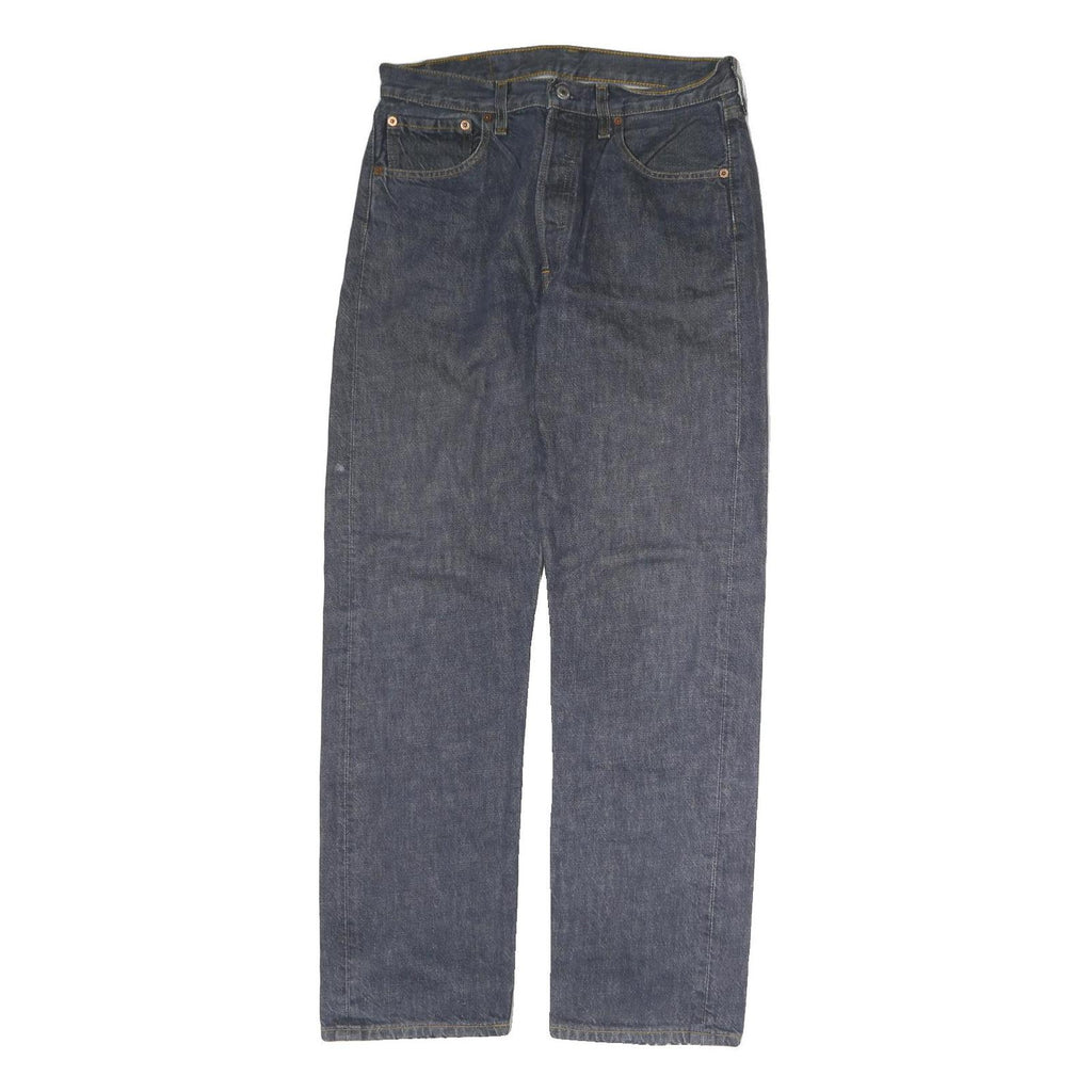 LEVI'S 501 Mens Jeans Blue Slim Straight Denim Medium W33 L31 Classic Button