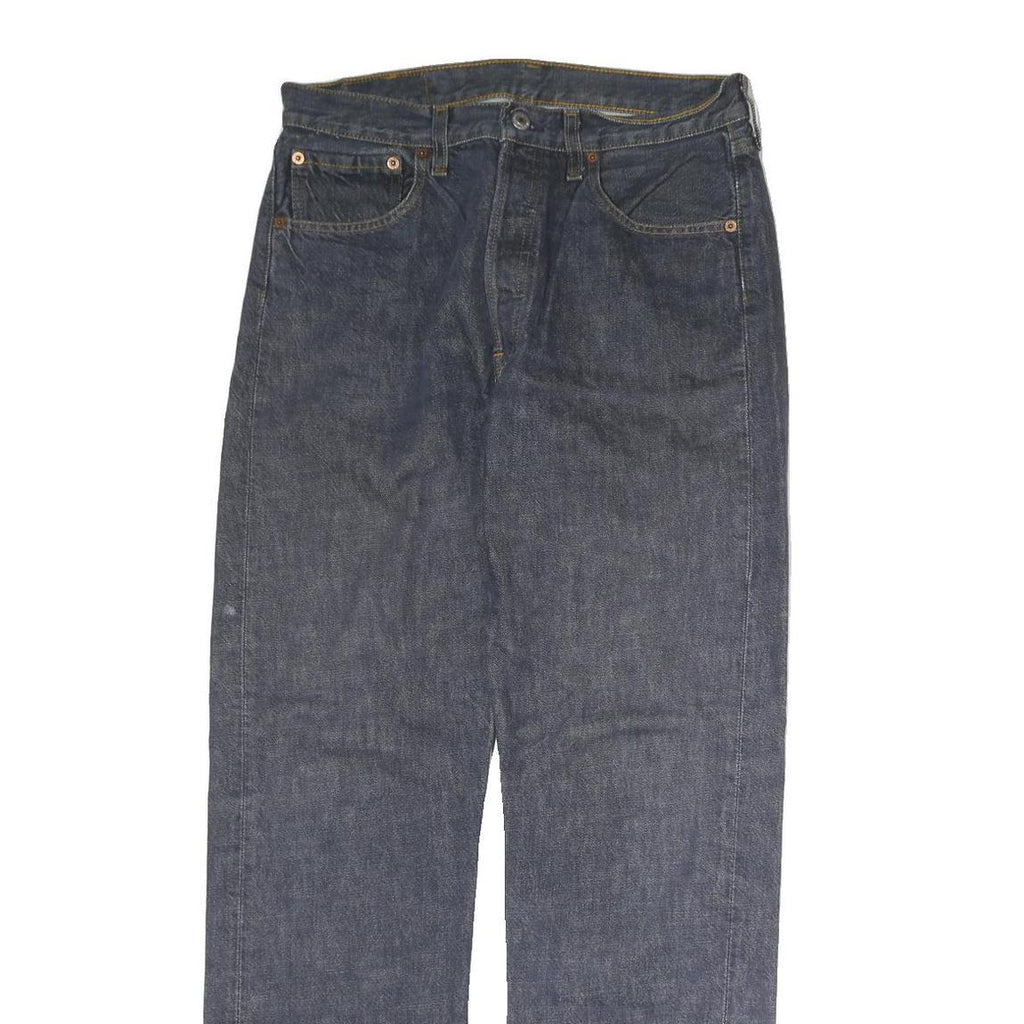 LEVI'S 501 Mens Jeans Blue Slim Straight Denim Medium W33 L31 Classic Button