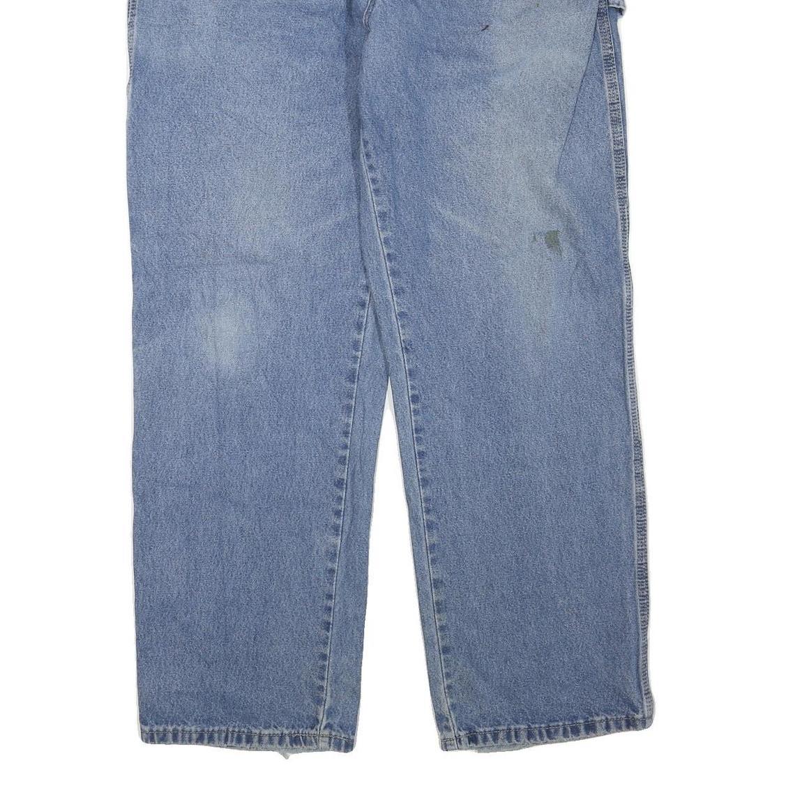 DICKIES Mens Jeans Blue Regular Straight Denim Light W36 L30 Workwear