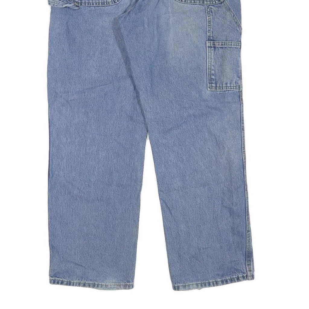 DICKIES Mens Jeans Blue Regular Straight Denim Light W36 L30 Workwear