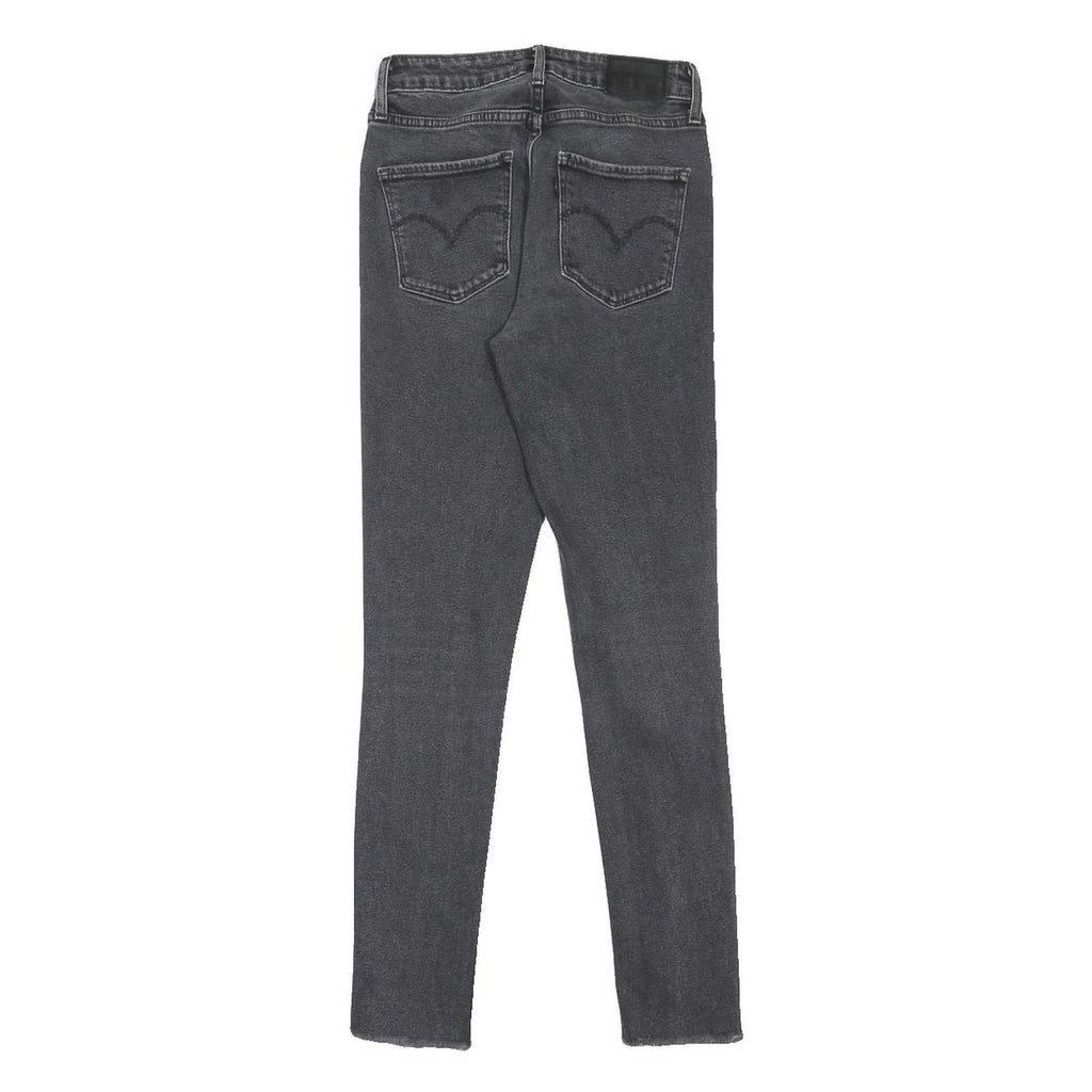 LEVI'S 721 Womens Jeans Black Slim Skinny Denim Rinse W25 L30 Stretch