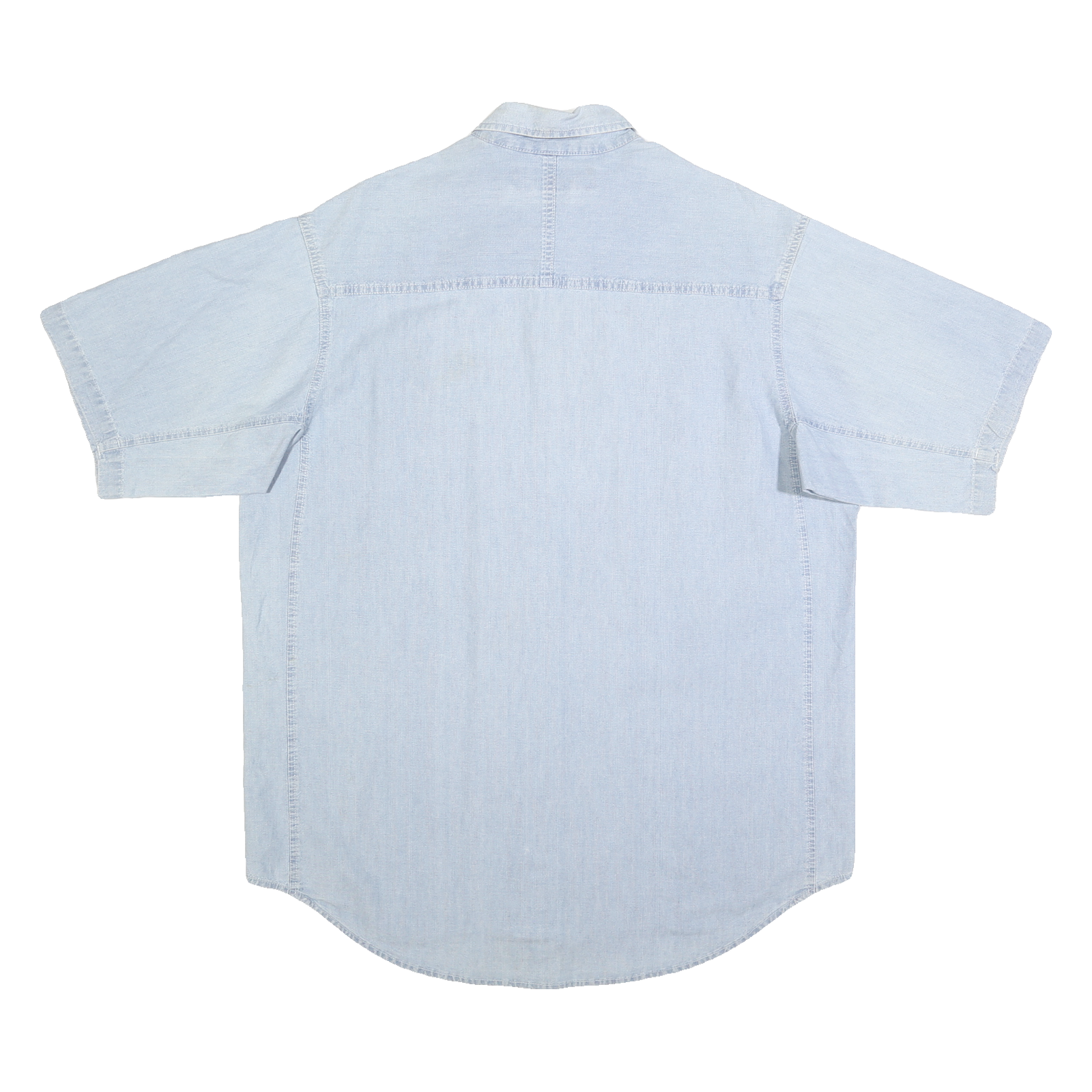 WRANGLER Mens Blue Workwear Shirt XL Embroidered Buttons Casual Cotton Blend