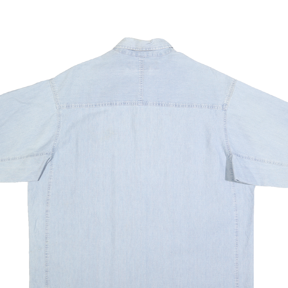 WRANGLER Mens Blue Workwear Shirt XL Embroidered Buttons Casual Cotton Blend