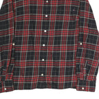 TOMMY HILFIGER Womens Black & Red Check Shirt L Cotton Blend Casual Long Sleeve