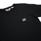 BEN DAVIS Mens Black Pocket T-Shirt L Short Sleeve Crew Neck Classic Cotton