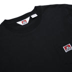 BEN DAVIS Mens Black Pocket T-Shirt L Short Sleeve Crew Neck Classic Cotton