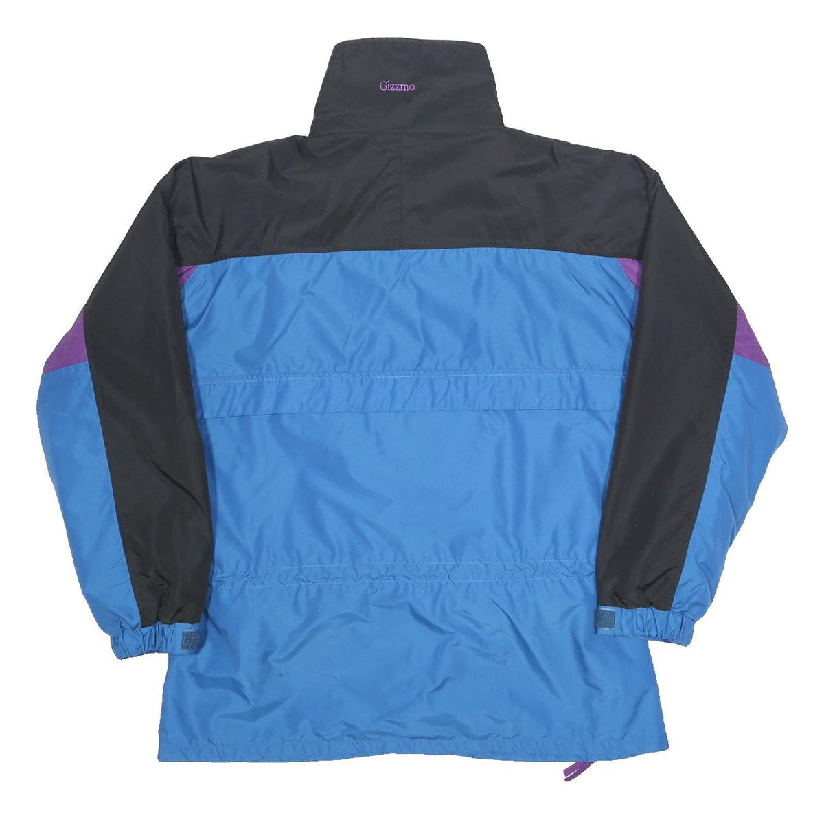 COLUMBIA Fleece Lined Mens Blue & Purple Black Nylon Zip Jacket L Outdoor