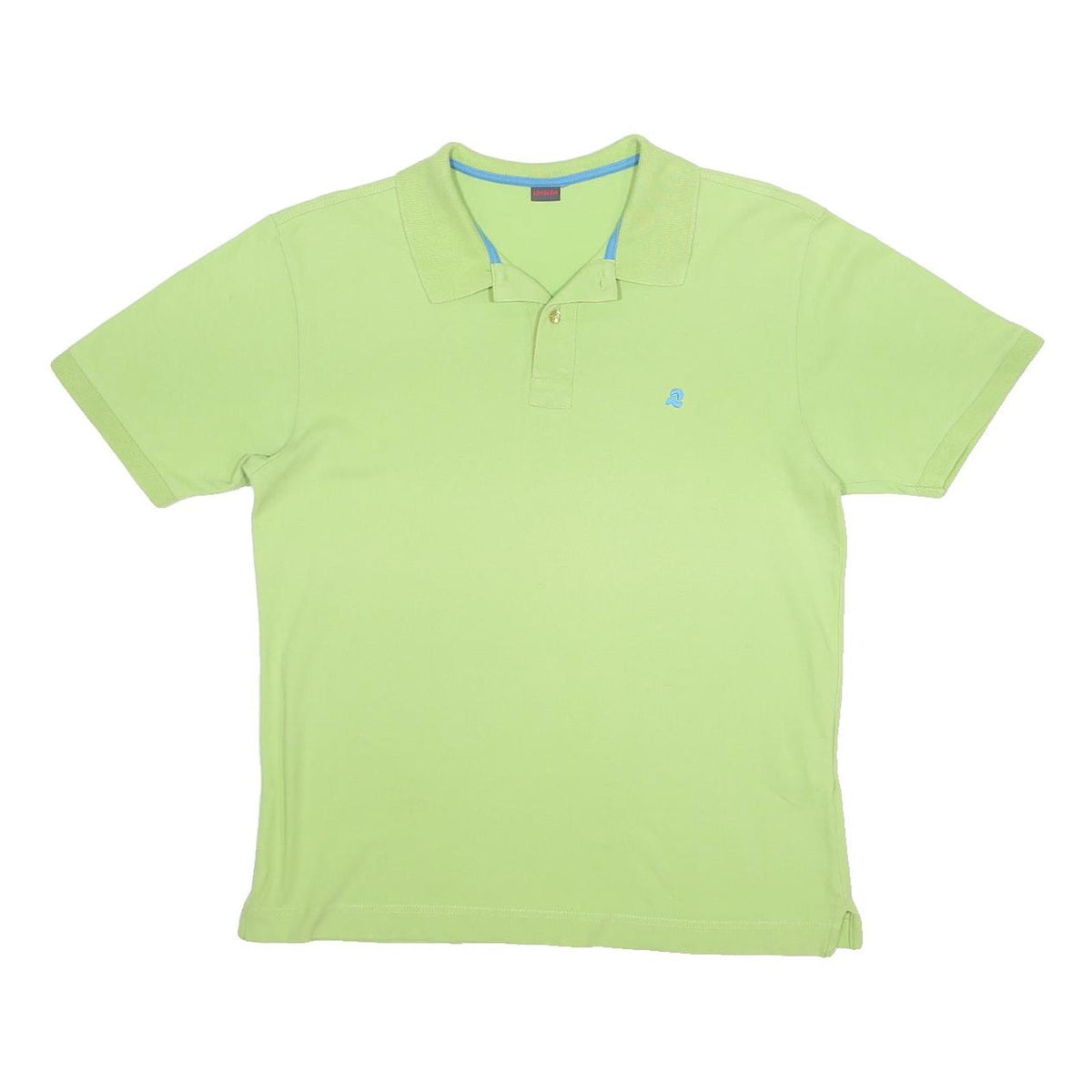 INVICTA Mens Green Short Sleeve Plain Polo Shirt L Cotton Blend Casual