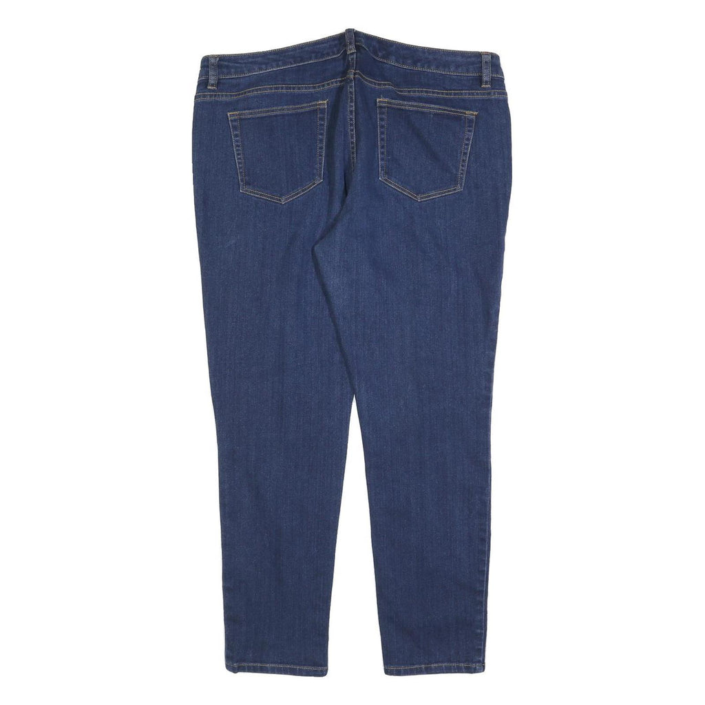 MICHAEL KORS Womens Slim Blue Denim Jeans W38 L28 Stretch Cotton Blend Zip