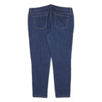 MICHAEL KORS Womens Slim Blue Denim Jeans W38 L28 Stretch Cotton Blend Zip