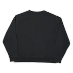 NIKE Mens Black Cotton Blend Crew Neck L Sweatshirt Swoosh Logo Pullover Casual