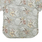 JOHN ADAMS Mens Grey Tropical Print Shirt S Polyester Blend Casual Short Sleeve