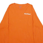 CHAMPION Mens Orange Heartland Graphic Long Sleeve Crew Neck T-Shirt L Casual