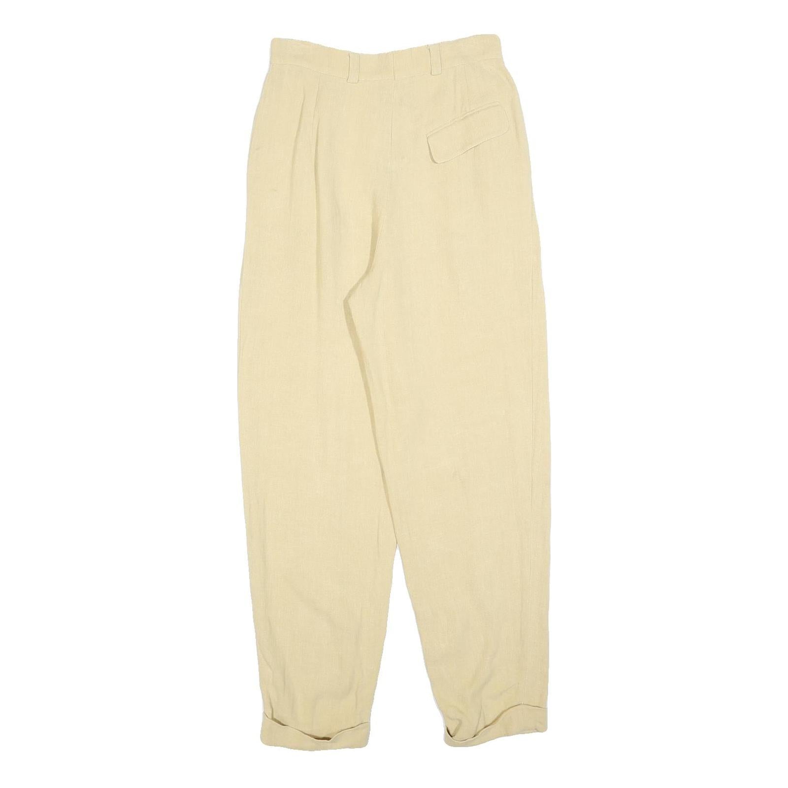 COMMA Womens Beige Relaxed Tapered Trousers W26 L28 Lightweight Fashion