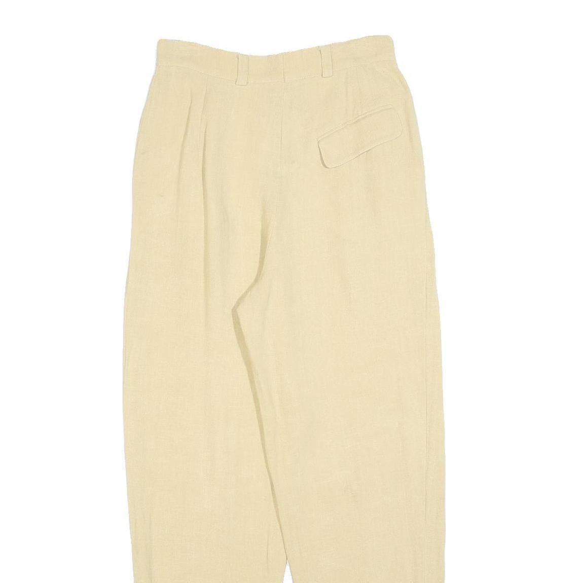 COMMA Womens Beige Relaxed Tapered Trousers W26 L28 Lightweight Fashion