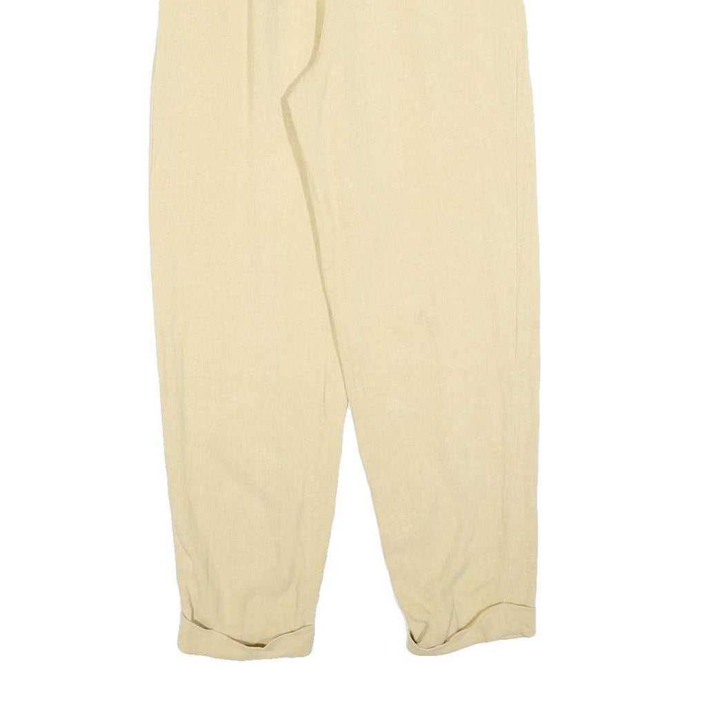 COMMA Womens Beige Relaxed Tapered Trousers W26 L28 Lightweight Fashion