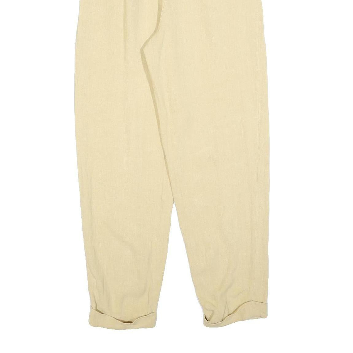 COMMA Womens Beige Relaxed Tapered Trousers W26 L28 Lightweight Fashion