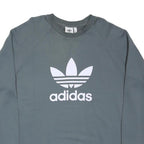ADIDAS ORIGINALS Mens Grey Crew Neck 2XL Sweatshirt Cotton Blend Casual Wear
