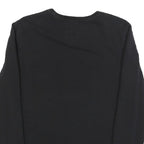 GUESS Womens Black Cotton Blend Crew Neck Sweatshirt S Classic Logo