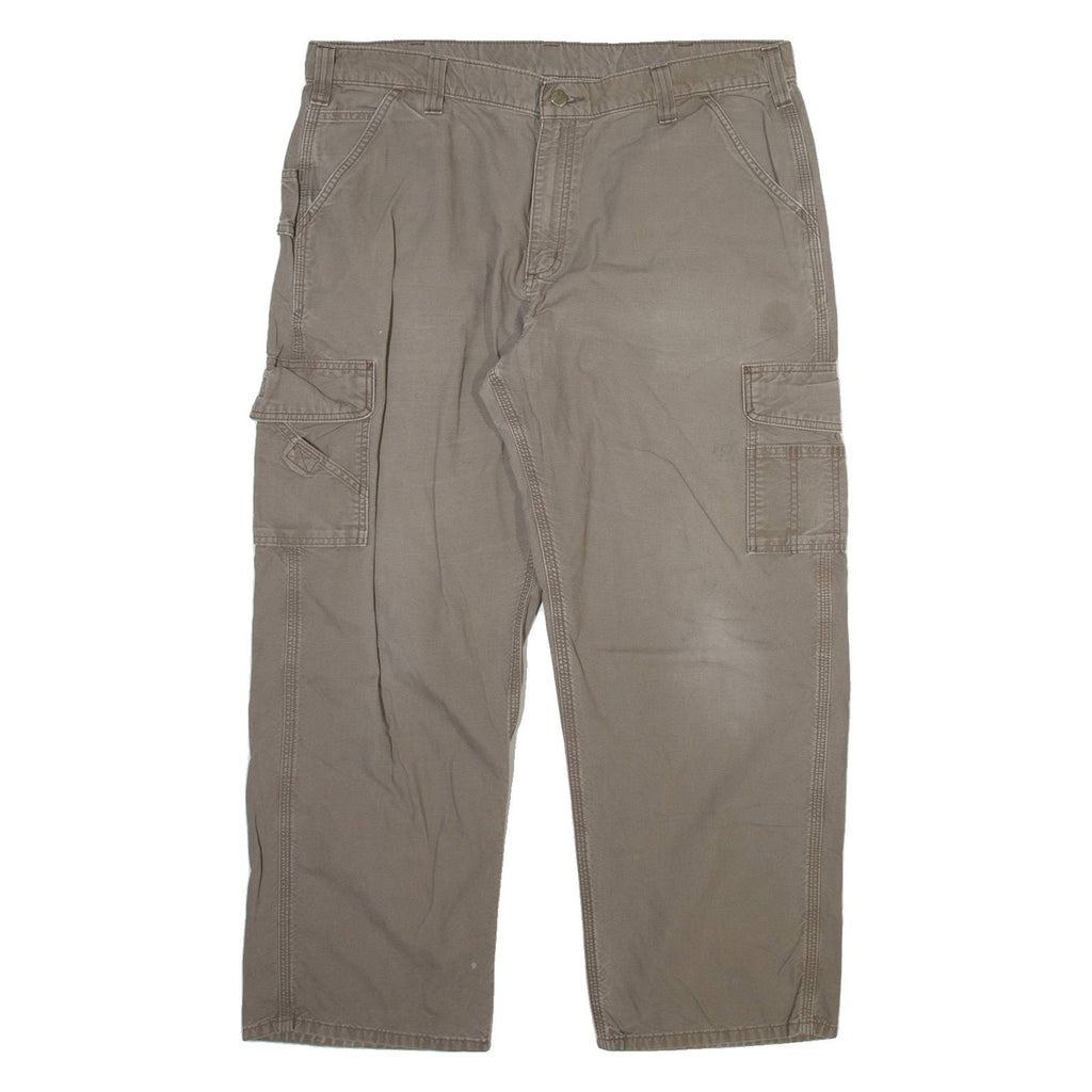CARHARTT Carpenter Mens Trousers Grey Relaxed Straight W40 L30
