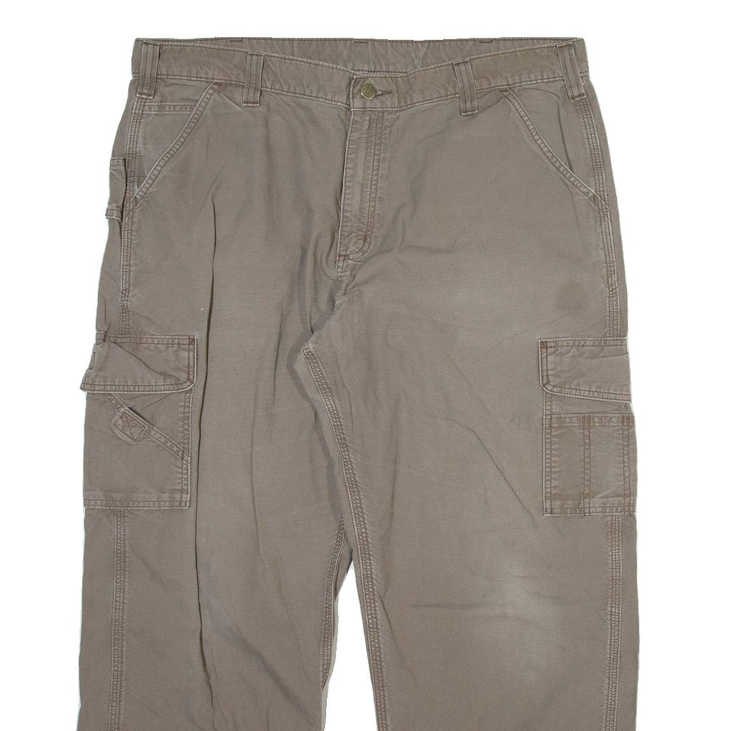 CARHARTT Carpenter Mens Trousers Grey Relaxed Straight W40 L30