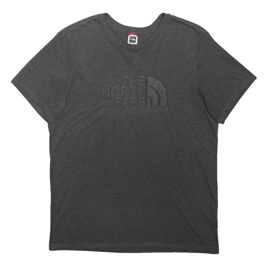 THE NORTH FACE Mens Grey L Short Sleeve Crew Neck T-Shirt Cotton Blend Logo