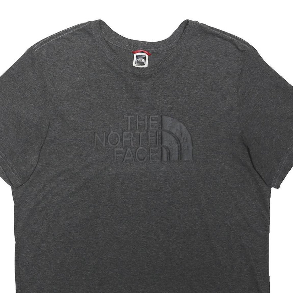 THE NORTH FACE Mens Grey L Short Sleeve Crew Neck T-Shirt Cotton Blend Logo