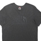 THE NORTH FACE Mens Grey L Short Sleeve Crew Neck T-Shirt Cotton Blend Logo